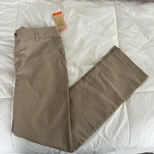 Girls’ Straight Fit Stretch Twill Pant Khaki NWT